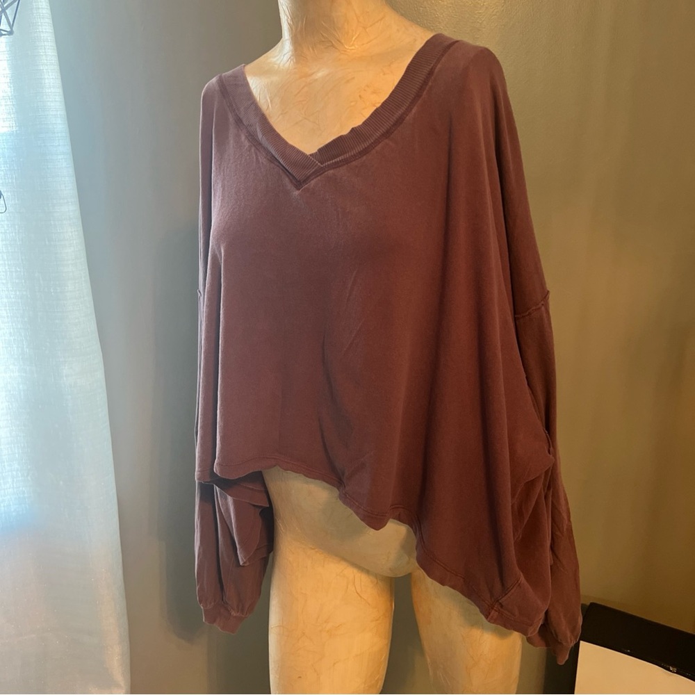 We The Free Mauve V-Neck Crop Top size M